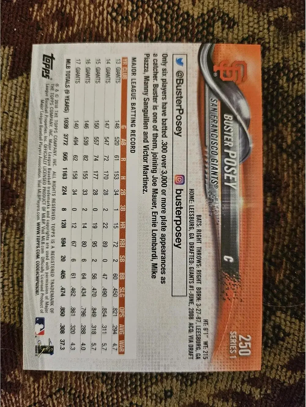 Topps buster posey